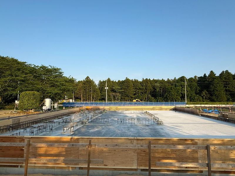 五大力堂の基礎工事中